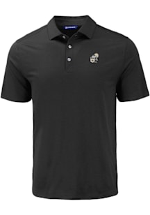 Cutter and Buck New Orleans Saints Mens Black Historic Coastline Eco Short Sleeve Polo