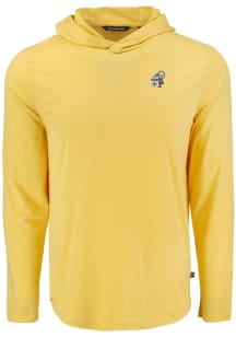 Cutter and Buck New Orleans Saints Mens Yellow Historic Coastline Eco Long Sleeve Hoodie