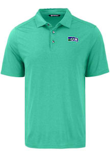Cutter and Buck Seattle Seahawks Mens Green Historic Coastline Eco Short Sleeve Polo