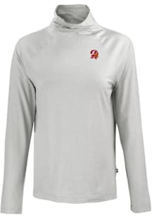 Cutter and Buck Tampa Bay Buccaneers Womens Grey Historic Coastline Eco Funnel Neck Crew Sweatshir..