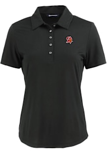 Cutter and Buck Tampa Bay Buccaneers Womens Black Historic Coastline Eco Short Sleeve Polo Shirt