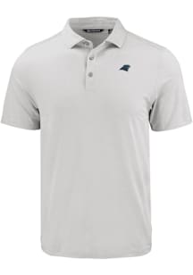 Cutter and Buck Carolina Panthers Mens Charcoal Coastline Eco Short Sleeve Polo