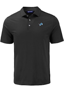 Cutter and Buck Detroit Lions Mens Black Coastline Eco Short Sleeve Polo
