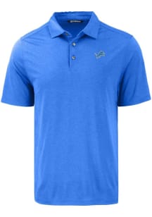 Cutter and Buck Detroit Lions Mens Blue Coastline Eco Short Sleeve Polo