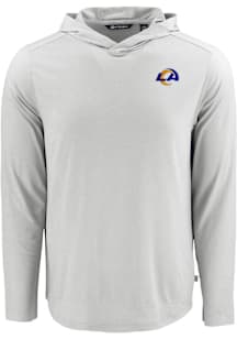 Cutter and Buck Los Angeles Rams Mens Grey Coastline Eco Long Sleeve Hoodie