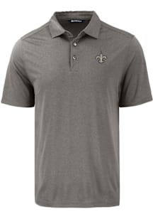 Cutter and Buck New Orleans Saints Mens Grey Coastline Eco Short Sleeve Polo