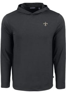 Cutter and Buck New Orleans Saints Mens Black Coastline Eco Long Sleeve Hoodie