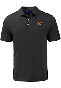 Cutter and Buck Washington Commanders Mens Black Coastline Eco Short Sleeve Polo