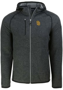 Cutter and Buck San Diego Padres Mens Charcoal Mainsail Light Weight Jacket