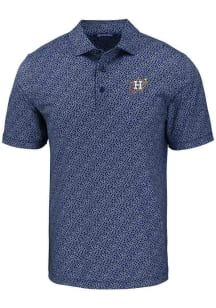 Cutter and Buck Houston Astros Mens Navy Blue City Connect Pike Pebble Short Sleeve Polo