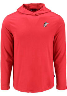 Cutter and Buck Cincinnati Reds Mens Red Cooperstown Coastline Eco Long Sleeve Lightweight Hoodie