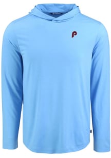 Cutter and Buck Philadelphia Phillies Mens Light Blue Coastline Eco Hood