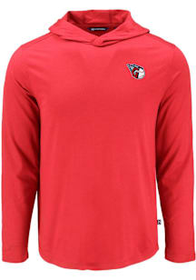Cutter and Buck Cleveland Guardians Mens Red Coastline Eco Long Sleeve Hoodie