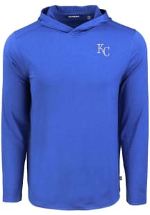 Cutter and Buck Kansas City Royals Mens Blue Coastline Eco Long Sleeve Hoodie