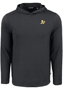 Cutter and Buck Oakland Athletics Mens Black Coastline Eco Long Sleeve Hoodie