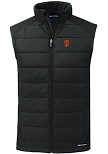 Cutter and Buck San Francisco Giants Mens Black Evoke Sleeveless Jacket