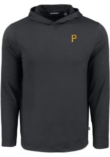 Cutter and Buck Pittsburgh Pirates Mens Black Coastline Eco Long Sleeve Hoodie