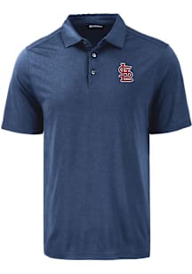 Cutter and Buck St Louis Cardinals Mens Navy Blue Coastline Eco Short Sleeve Polo
