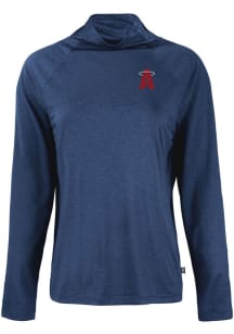 Cutter and Buck Los Angeles Angels Womens Navy Blue City Connect Coastline Eco Funnel Neck Crew ..