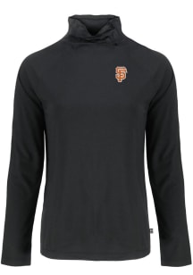 Cutter and Buck San Francisco Giants Womens Black City Connect Coastline Eco Funnel Neck Crew Sw..