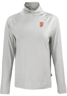 Cutter and Buck San Francisco Giants Womens Charcoal City Connect Coastline Eco Funnel Neck Crew..