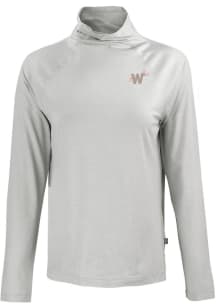 Cutter and Buck Washington Nationals Womens Charcoal City Connect Coastline Eco Funnel Neck Crew..