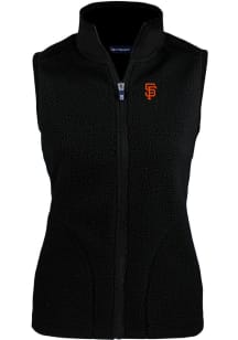 Cutter and Buck San Francisco Giants Womens Black Cascade Sherpa Vest