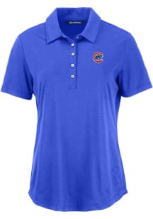 Cutter and Buck Chicago Cubs Womens Blue Coastline Eco Short Sleeve Polo Shirt