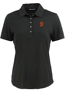 Cutter and Buck San Francisco Giants Womens Black Coastline Eco Short Sleeve Polo Shirt