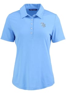 Cutter and Buck Tampa Bay Rays Womens Light Blue Coastline Eco Short Sleeve Polo Shirt