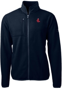 Cutter and Buck Boston Red Sox Mens Navy Blue Cooperstown Cascade Sherpa Light Weight Jacket