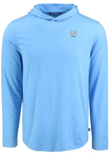 Cutter and Buck North Carolina Tar Heels Mens Light Blue Alumni Coastline Eco Long Sleeve Hoodie