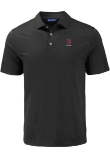 Mens Ohio State Buckeyes Black Cutter and Buck Alumni Coastline Eco Short Sleeve Polo Shirt