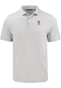 Mens Ohio State Buckeyes Charcoal Cutter and Buck Alumni Coastline Eco Short Sleeve Polo Shirt