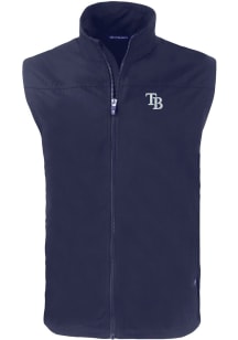 Cutter and Buck Tampa Bay Rays Big and Tall Navy Blue Charter Mens Vest
