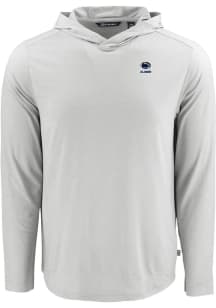 Cutter and Buck Penn State Nittany Lions Mens Grey Alumni Coastline Eco Long Sleeve Hoodie