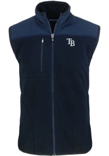 Cutter and Buck Tampa Bay Rays Big and Tall Navy Blue Cascade Sherpa Mens Vest