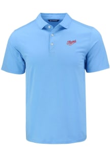 Cutter and Buck Dayton Flyers Mens Light Blue Vault Coastline Eco Short Sleeve Polo