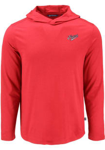 Cutter and Buck Dayton Flyers Mens Red Vault Coastline Eco Long Sleeve Hoodie