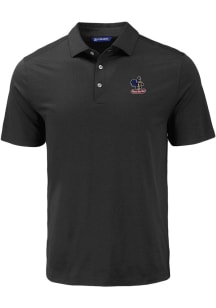 Cutter and Buck Delaware Fightin' Blue Hens Mens Black Vault Coastline Eco Short Sleeve Polo