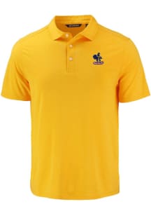 Cutter and Buck Delaware Fightin' Blue Hens Mens Gold Vault Coastline Eco Short Sleeve Polo