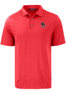 Cutter and Buck Delaware Fightin' Blue Hens Mens Red Vault Coastline Eco Short Sleeve Polo