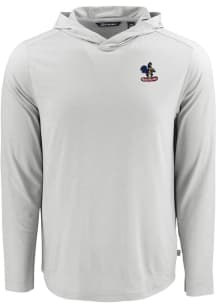 Cutter and Buck Delaware Fightin' Blue Hens Mens Grey Vault Coastline Eco Long Sleeve Hoodie