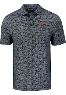 Cutter and Buck Idaho State Bengals Mens Black Vault Pike Pebble Short Sleeve Polo