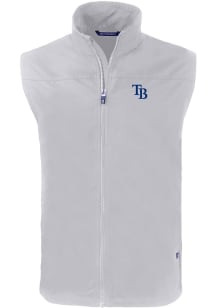 Cutter and Buck Tampa Bay Rays Mens Grey Charter Sleeveless Jacket
