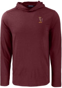 Mens Minnesota Golden Gophers Maroon Cutter and Buck Vault Coastline Eco Hooded Sweatshirt