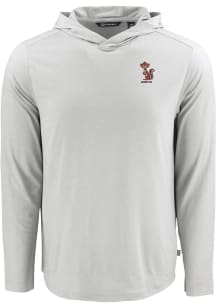 Mens Minnesota Golden Gophers Grey Cutter and Buck Vault Coastline Eco Hooded Sweatshirt