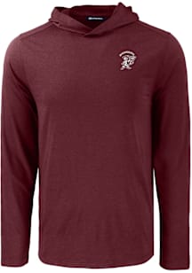 Cutter and Buck Mississippi State Bulldogs Mens Maroon Vault Mascot Coastline Eco Long Sleeve Hood..