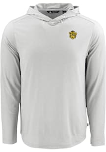Cutter and Buck Missouri Tigers Mens Grey Vault Coastline Eco Long Sleeve Lightweight Hoodie