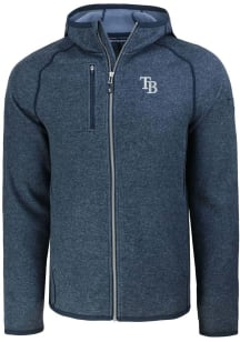 Cutter and Buck Tampa Bay Rays Mens Navy Blue Mainsail Light Weight Jacket